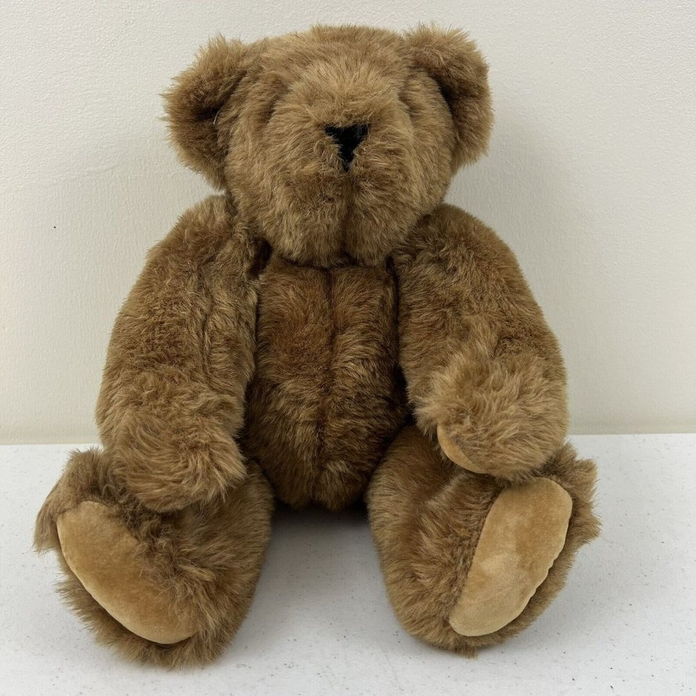 Vermont Teddy Bear Handmade In USA Jointed Stuffed Animal Plush Toy